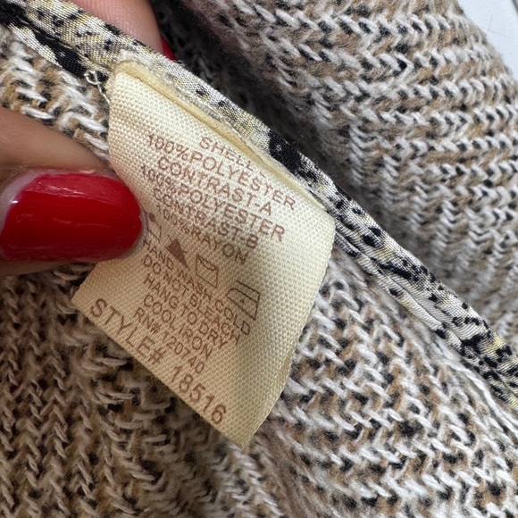 Mystree Women’s Leopard Faux Fur Collar Coat - Picture 4 of 6